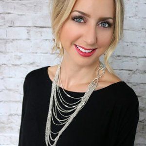 Mulit-strand Chain Bib Necklace NWT